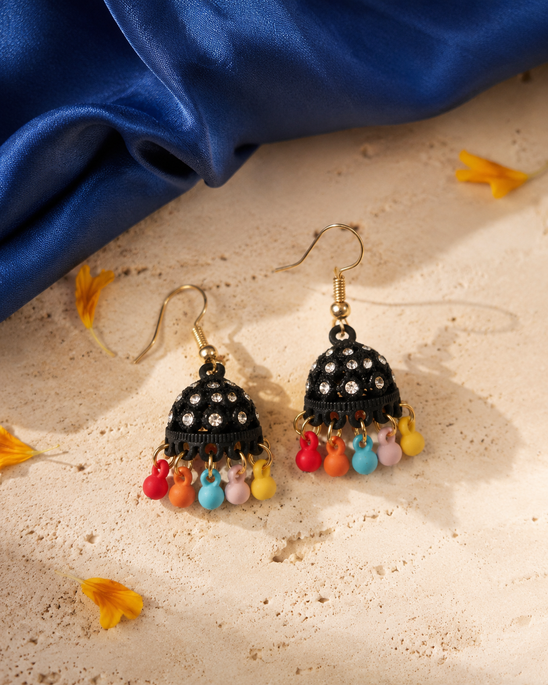 Coral Bloom Mini Jhumki